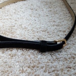 Skinny Ann Taylor Black Calf Hair Belt